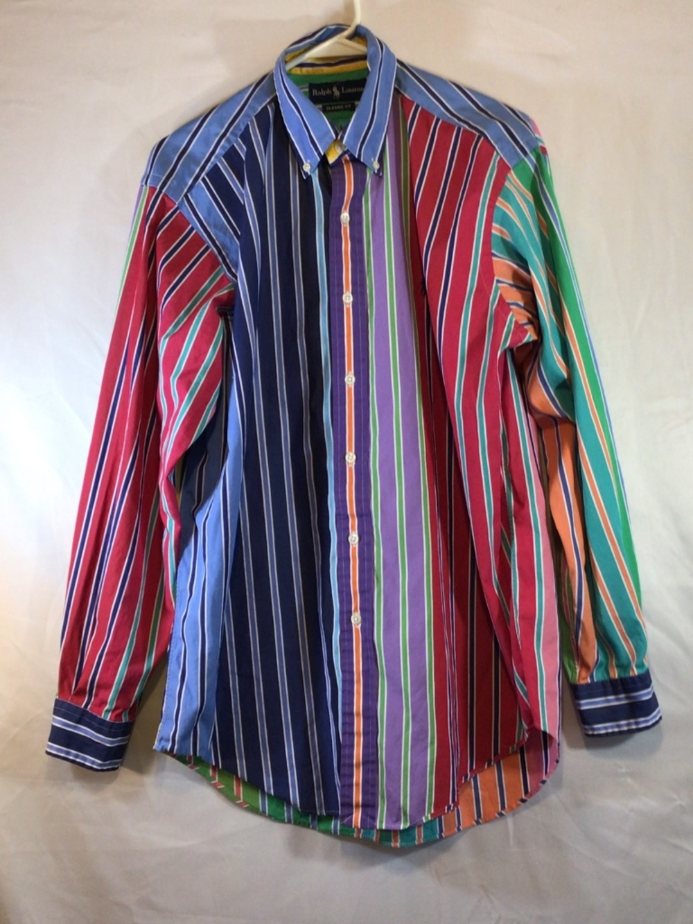 Vintage Polo Ralph Lauren Men Button Up Shirt Size M Statement Heritage Eclectic